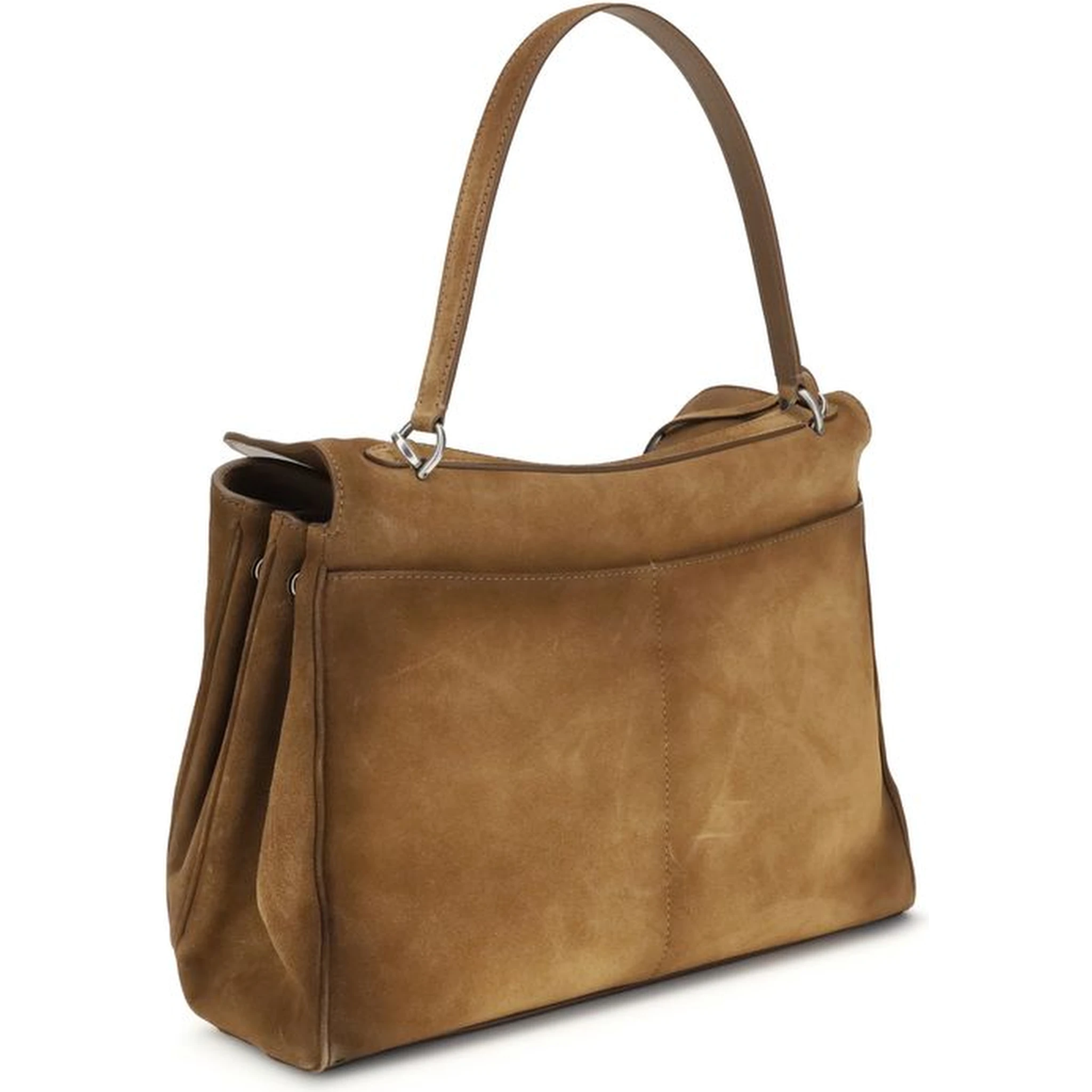 حقيبة كتف بوس توروس من جلد العجل البني