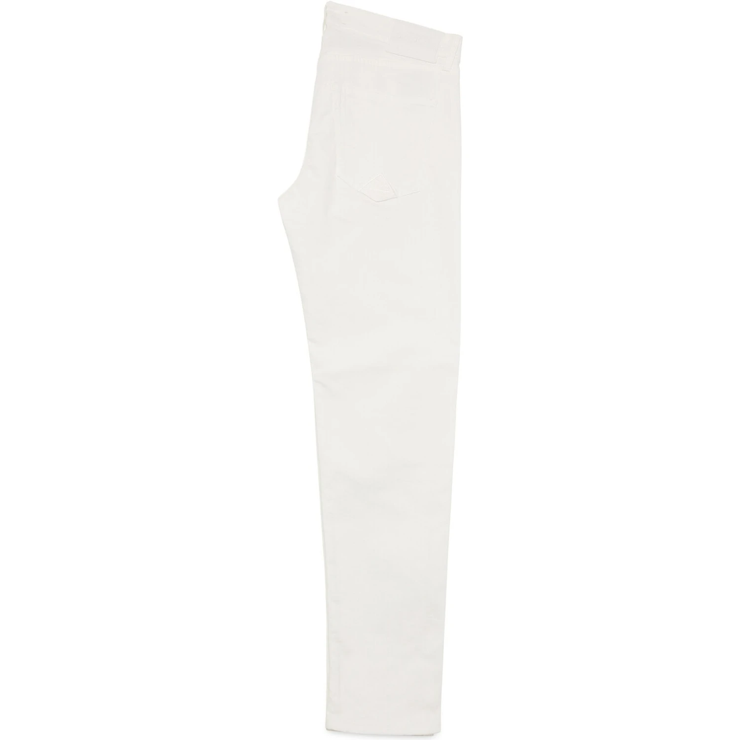 White slim-fit jeans