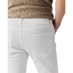 White slim-fit jeans