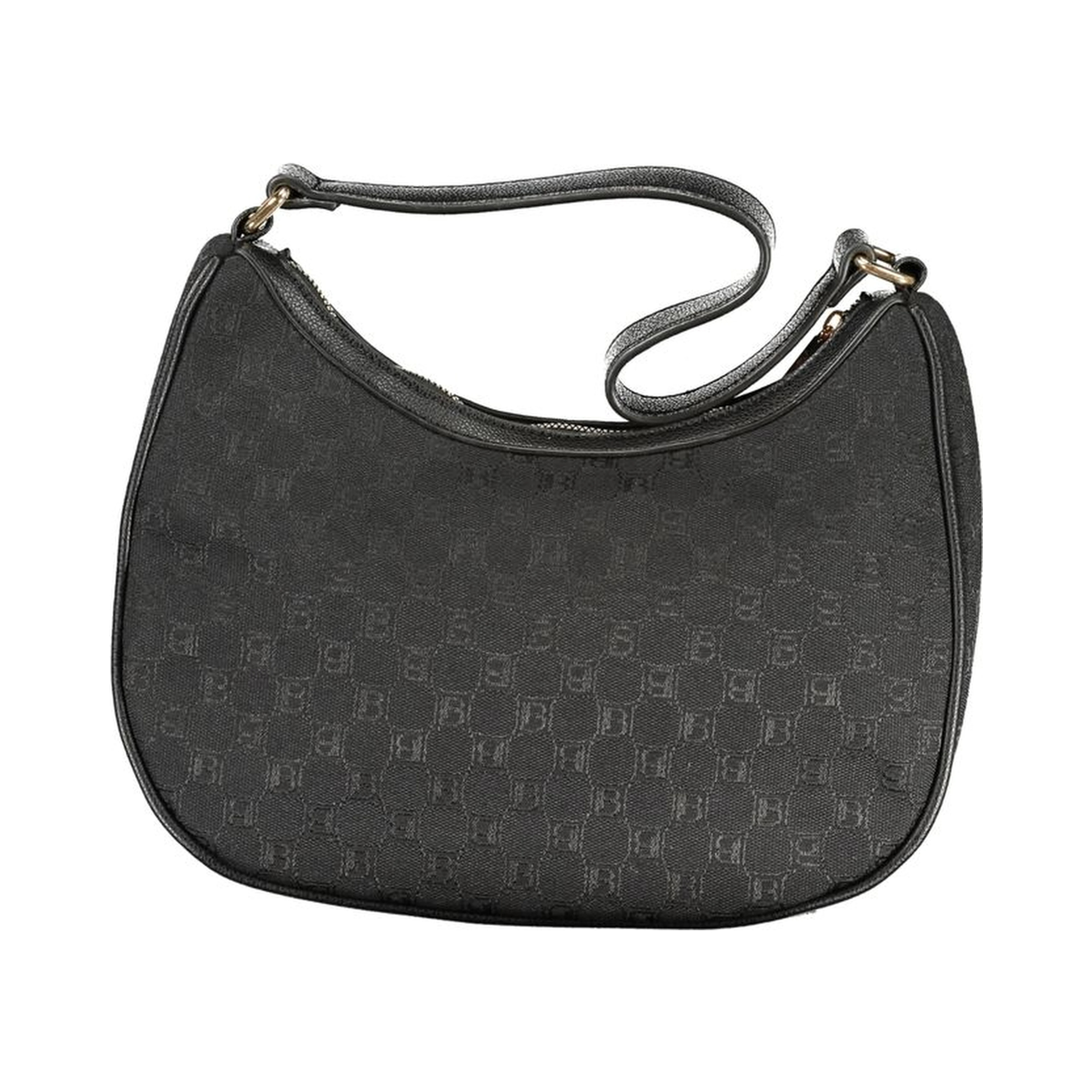 Black Polyester Women Handbag