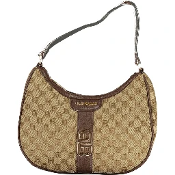 Beige Polyester Women Handbag