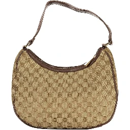 Beige Polyester Women Handbag
