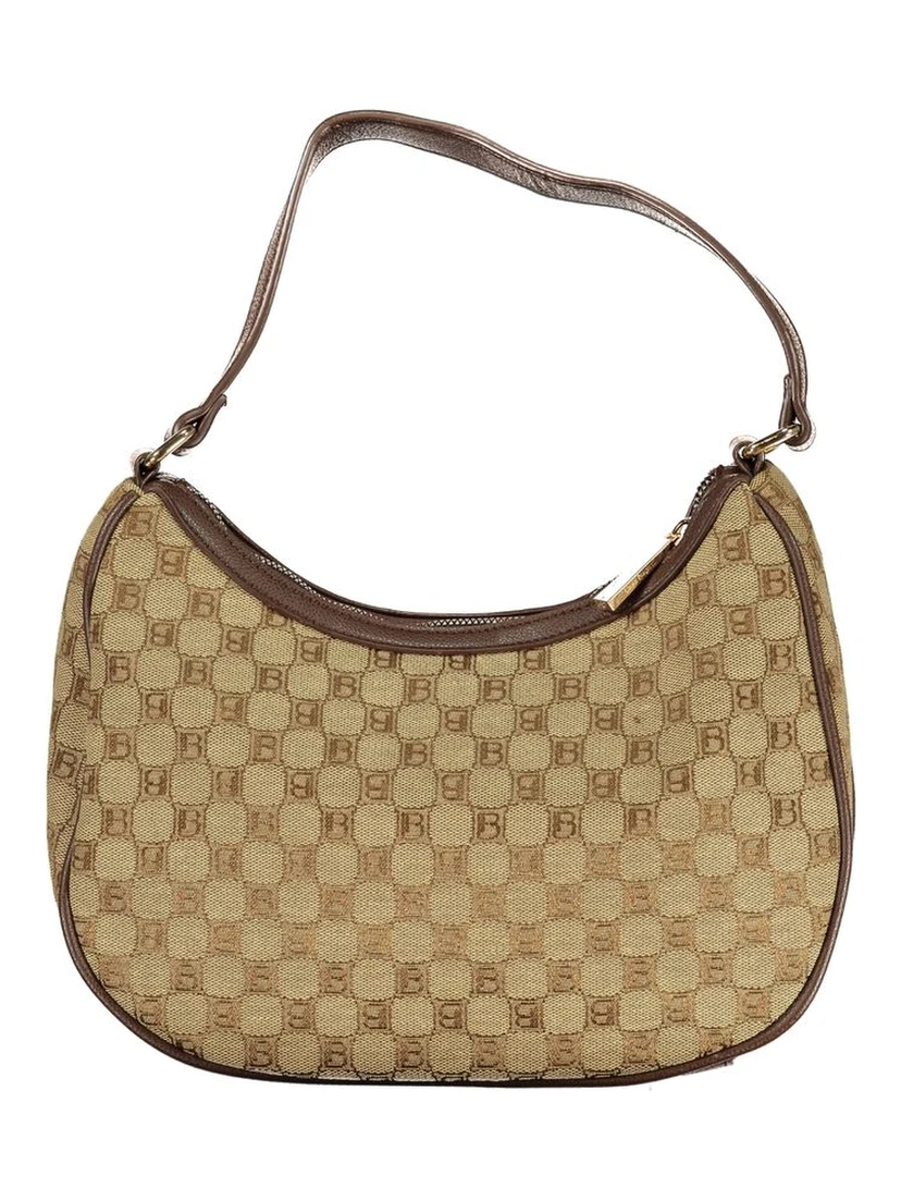 Beige Polyester Women Handbag