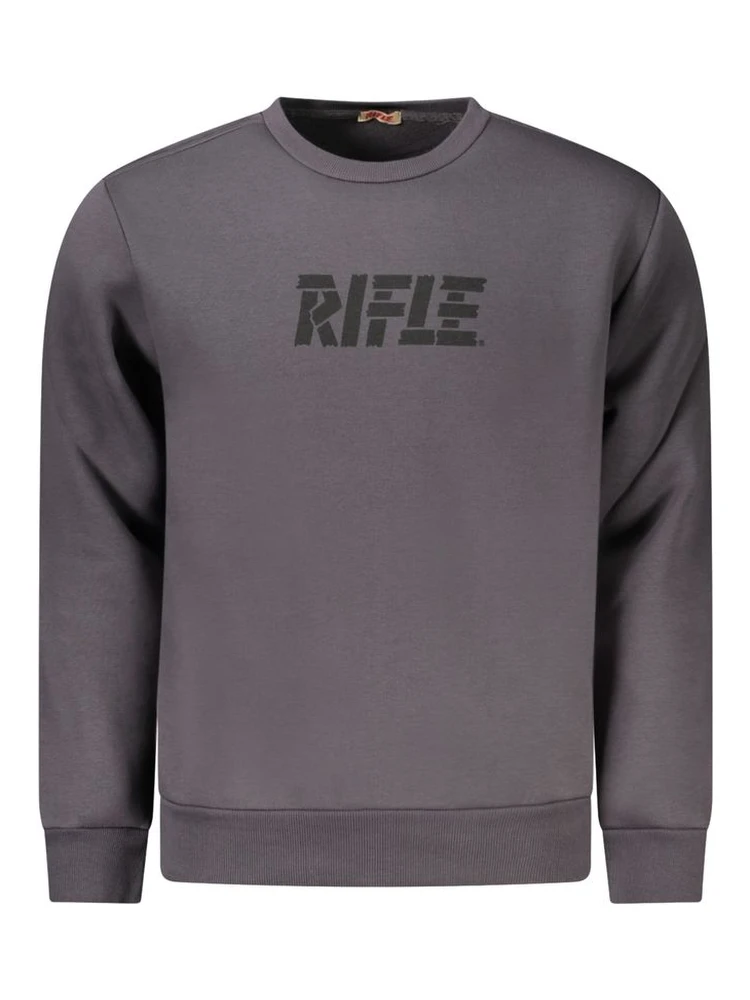 Gray Cotton Men Sweatshirt