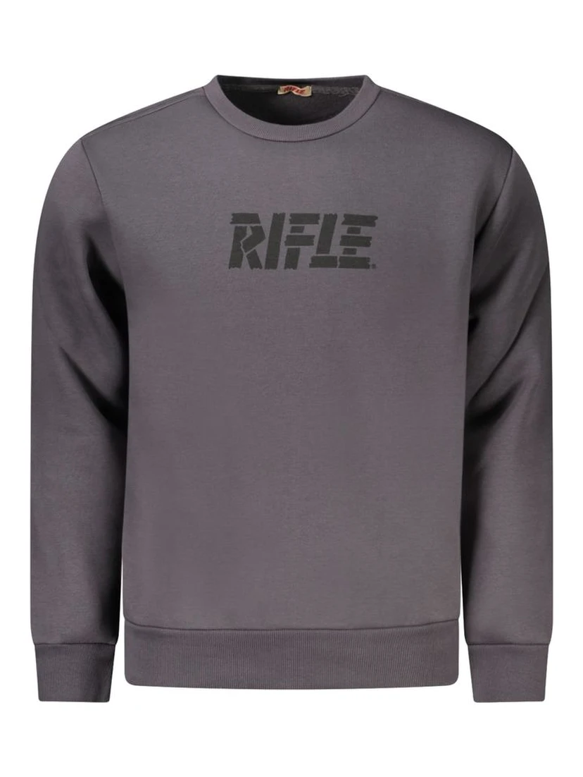 Gray Cotton Men Sweatshirt