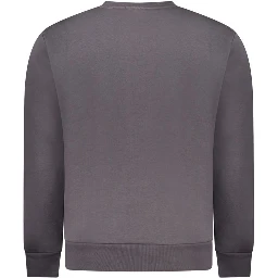 Gray Cotton Men Sweatshirt