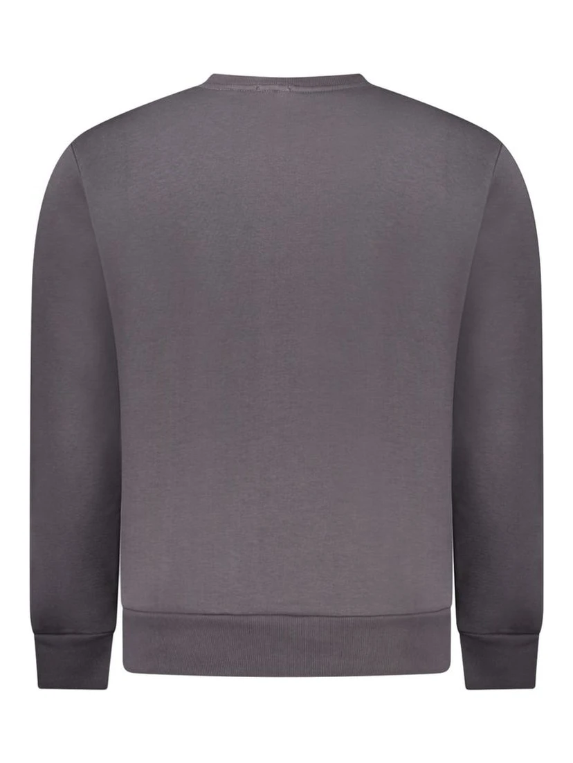 Gray Cotton Men Sweatshirt