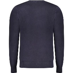 Blue Viscose Men's Sweater