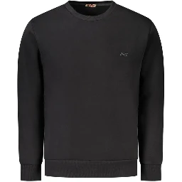 Black Cotton Men Sweatshirt