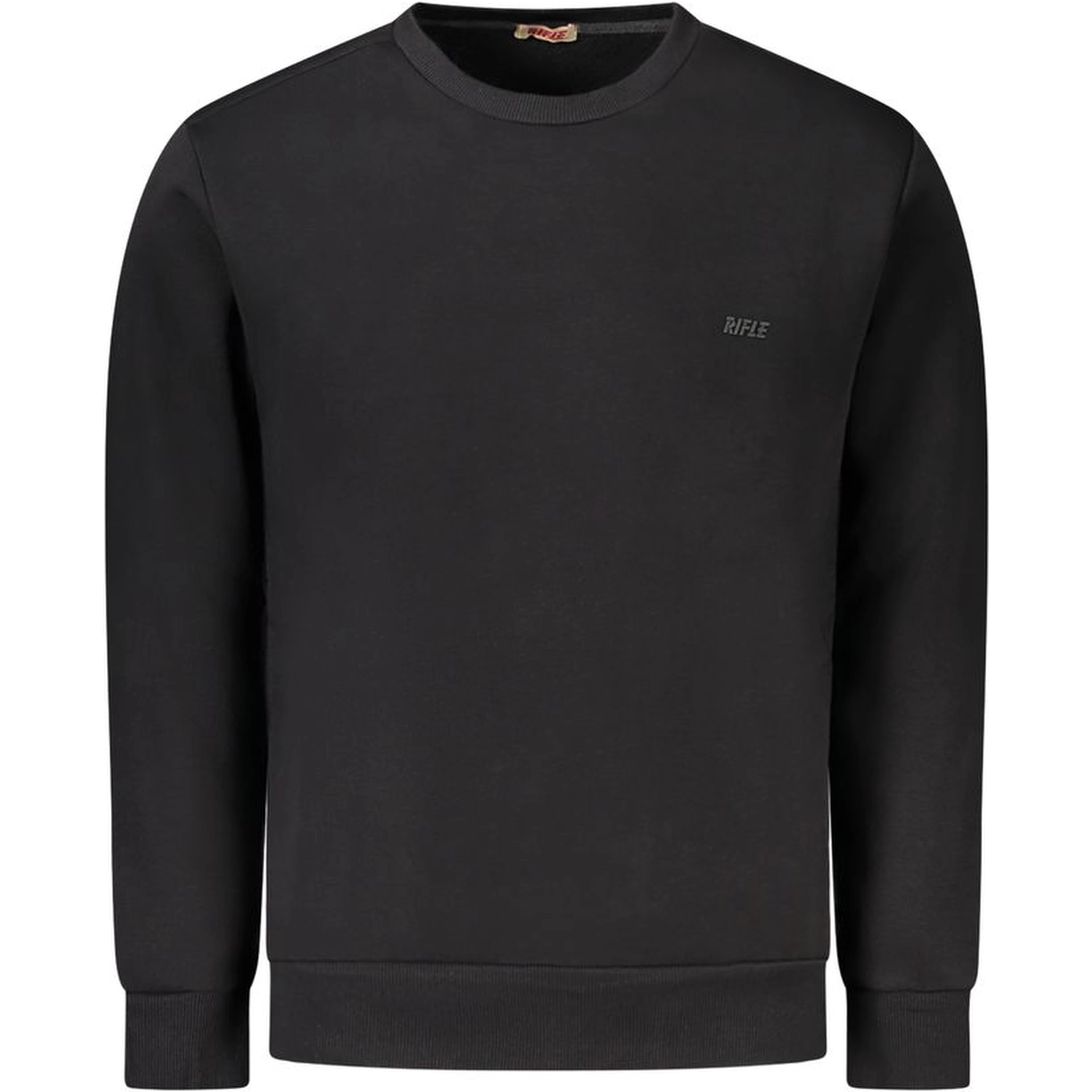 Black Cotton Men Sweatshirt