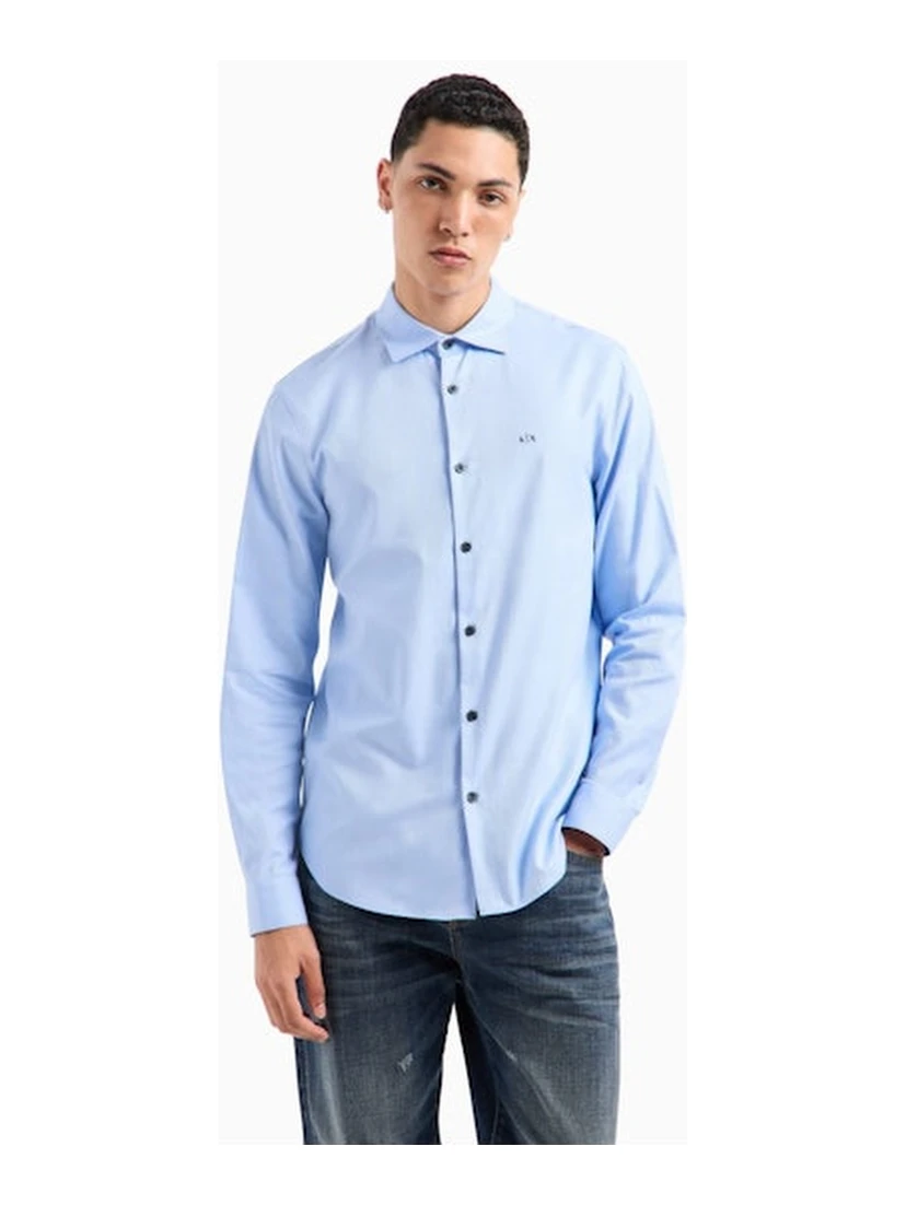 ARMANI EXCHANGE Shirts Clear Blue