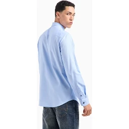 ARMANI EXCHANGE Shirts Clear Blue