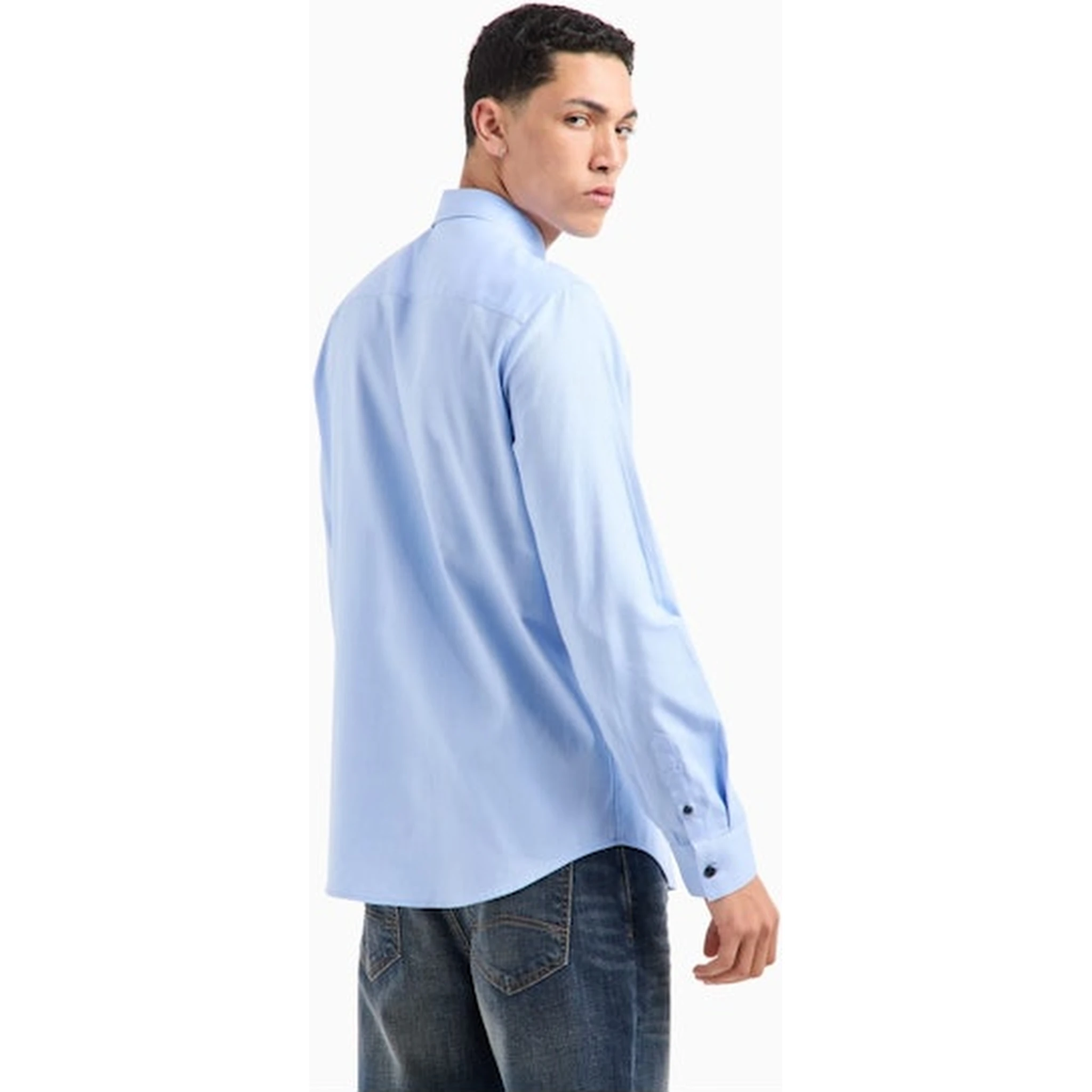ARMANI EXCHANGE Shirts Clear Blue