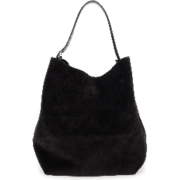 Dark Brown Shoulder Bag with Buckle Shoulder Strap in Leather Woman