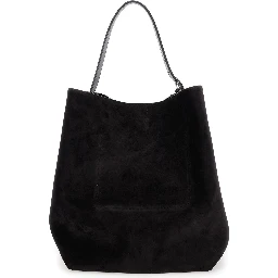 Dark Brown Shoulder Bag with Buckle Shoulder Strap in Leather Woman