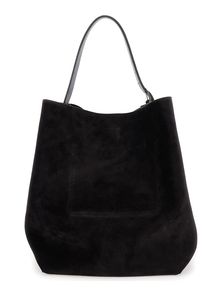 Dark Brown Shoulder Bag with Buckle Shoulder Strap in Leather Woman alternative