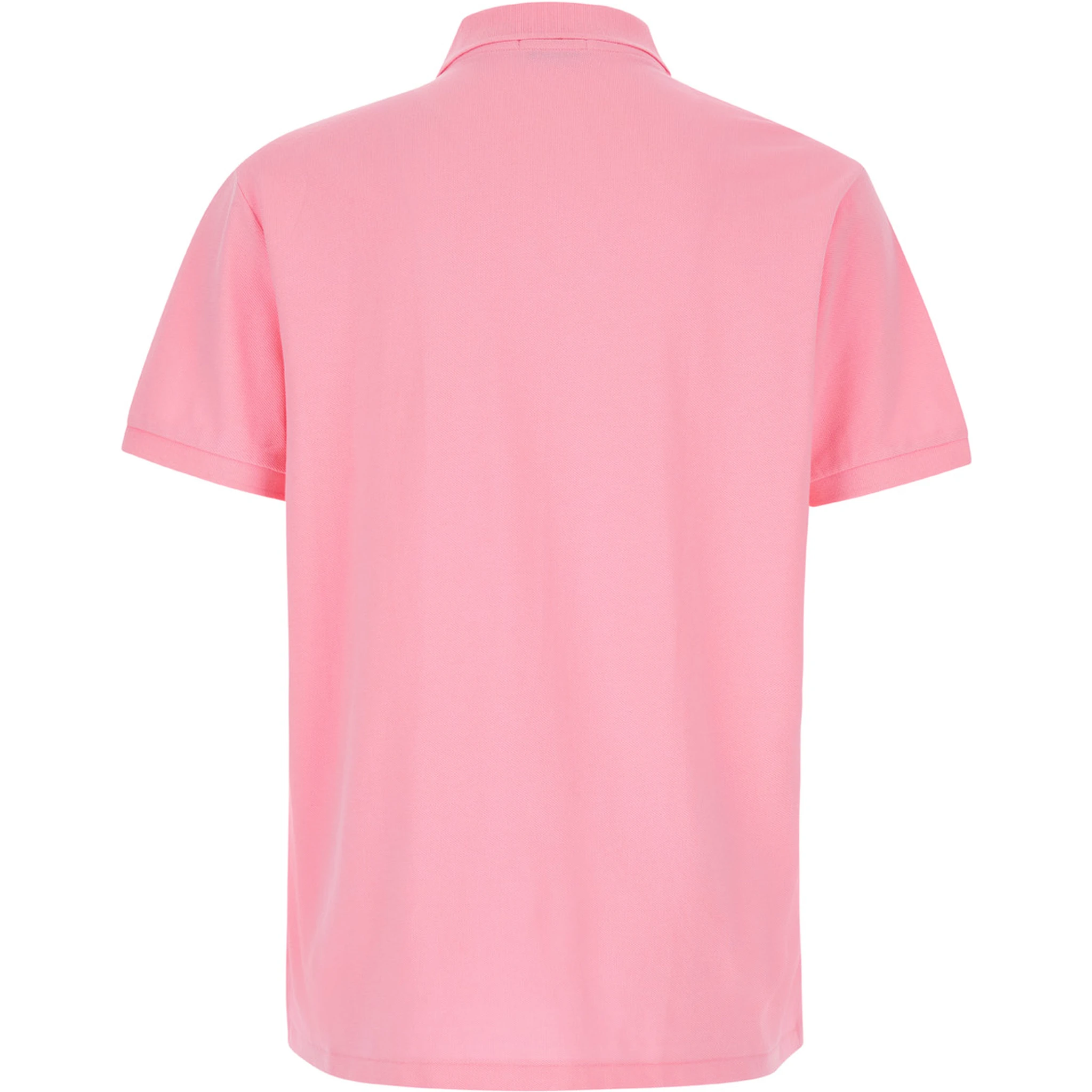 "Regular Fit" Pink Polo Shirt with Pony Detail on the Front in Cotton Piquet Man