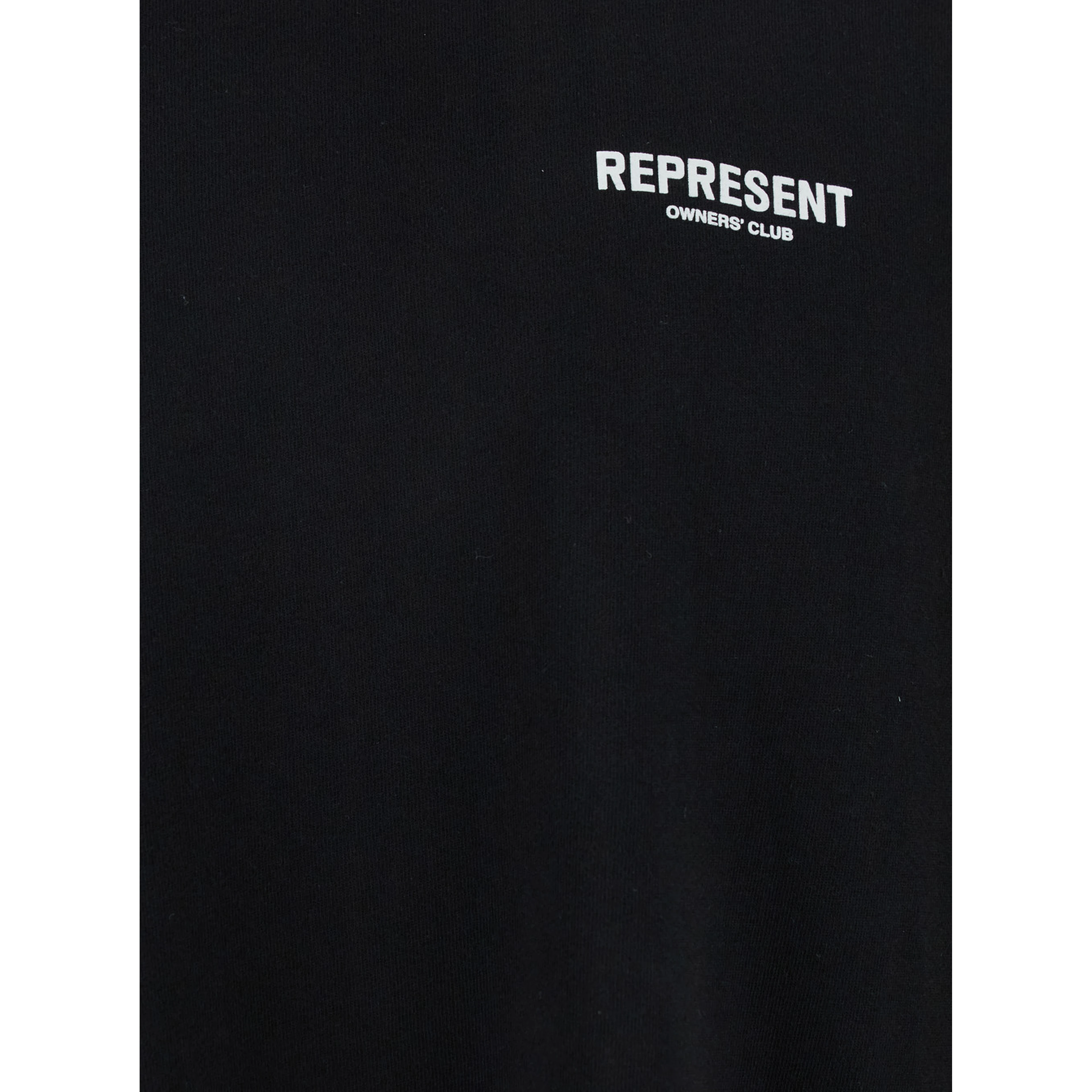 Black T-Shirt with Logo on the Front and Maxi Logo on the Back in Cotton Man