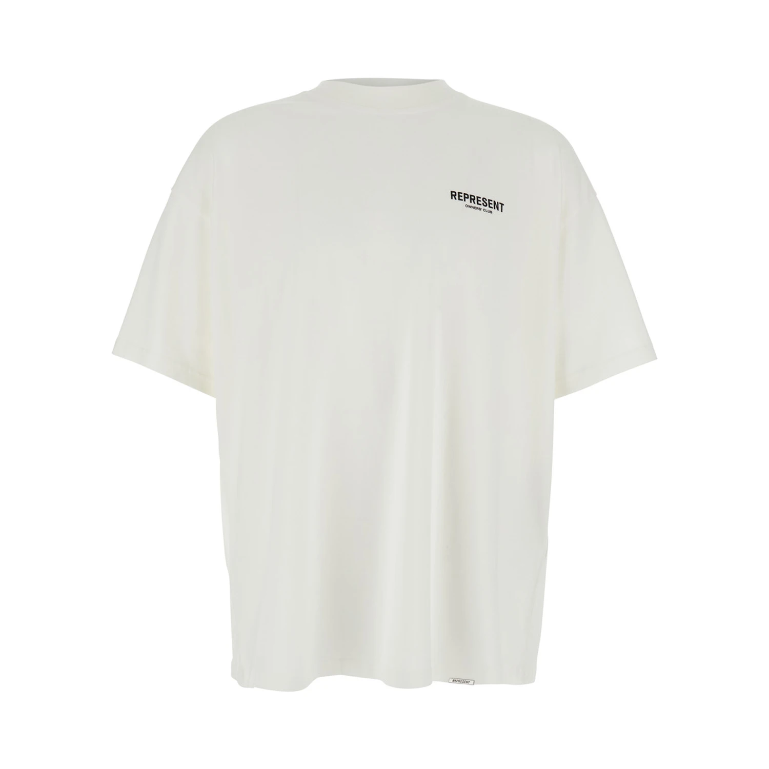 White T-Shirt with Logo on the Front and Maxi Logo on the Back in Cotton Man