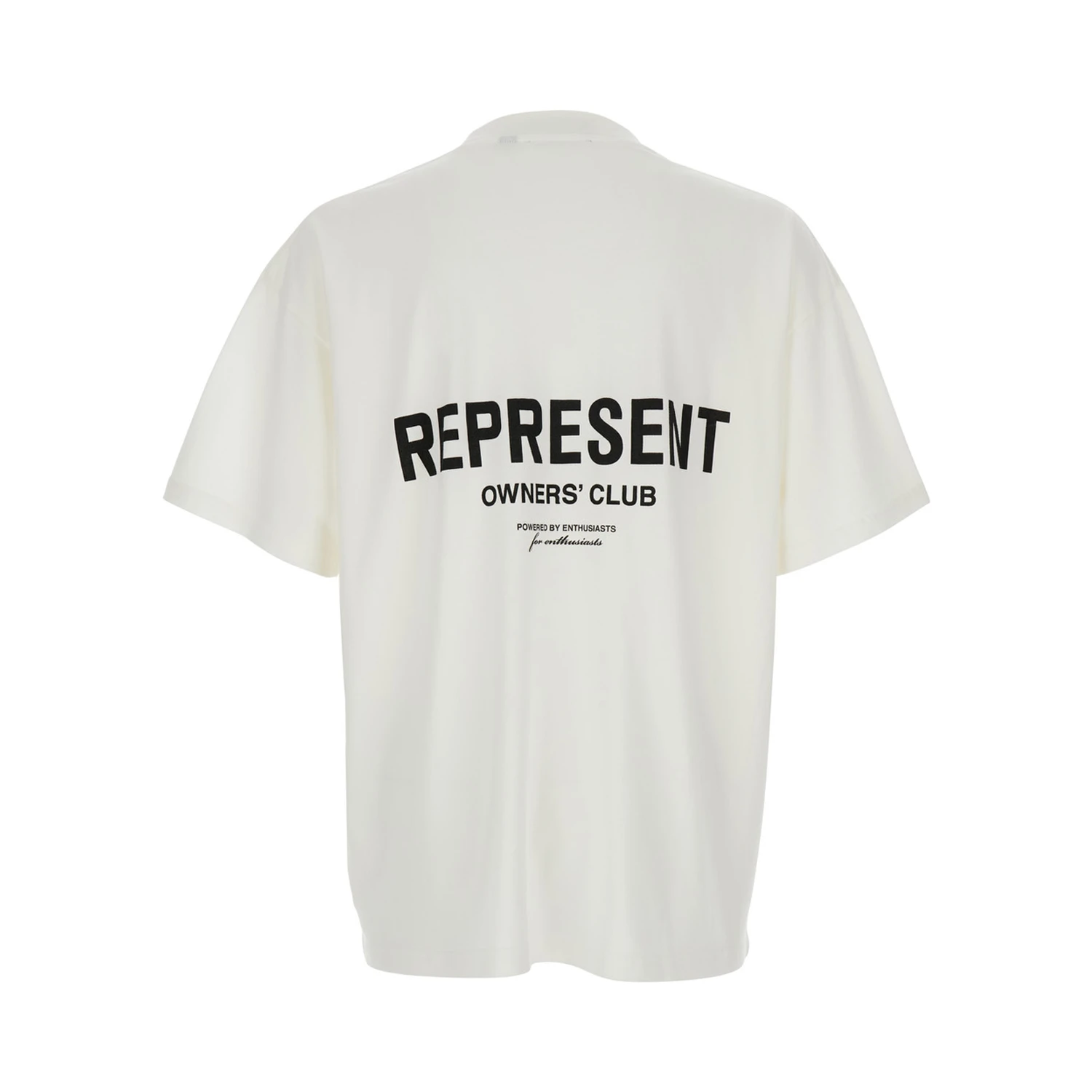 White T-Shirt with Logo on the Front and Maxi Logo on the Back in Cotton Man