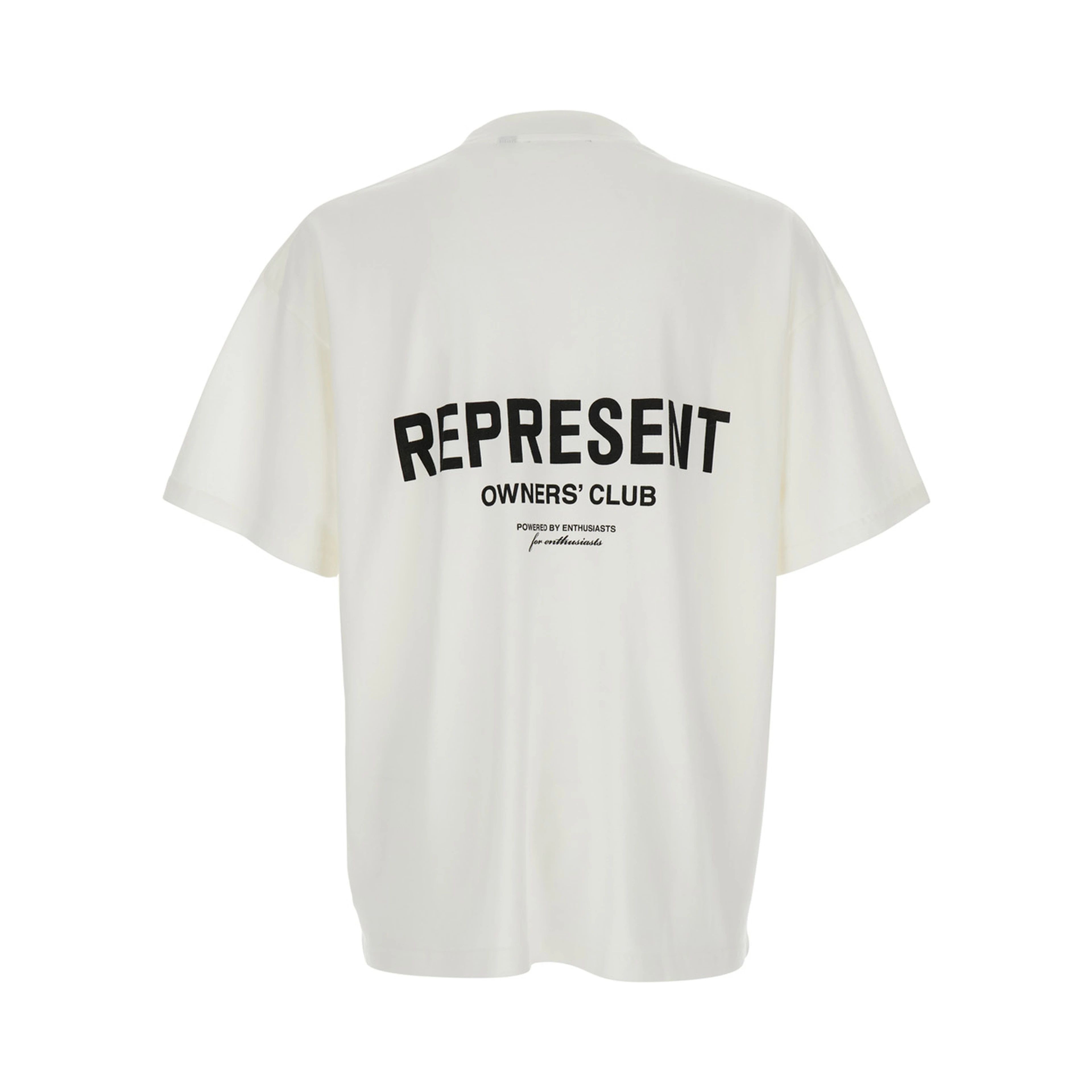 White T-Shirt with Logo on the Front and Maxi Logo on the Back in Cotton Man