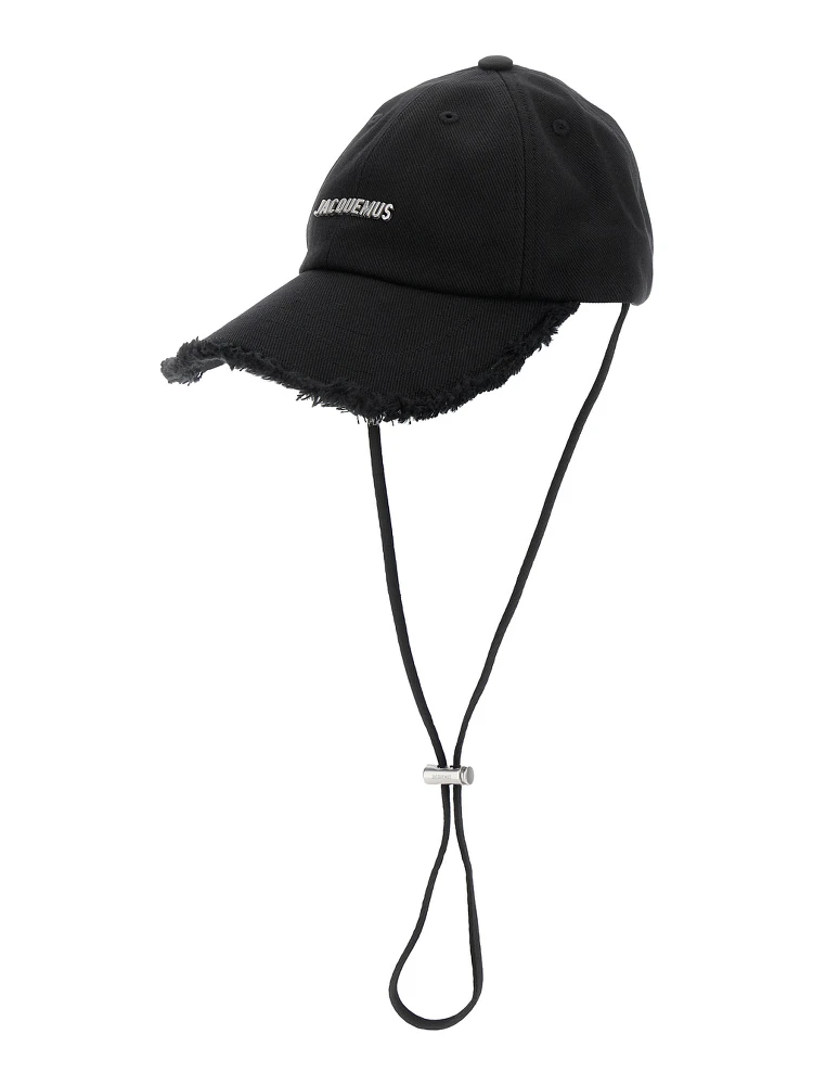 Cappello Le Casquette Artichaut con Coulisse in Cotone Nero Uomo