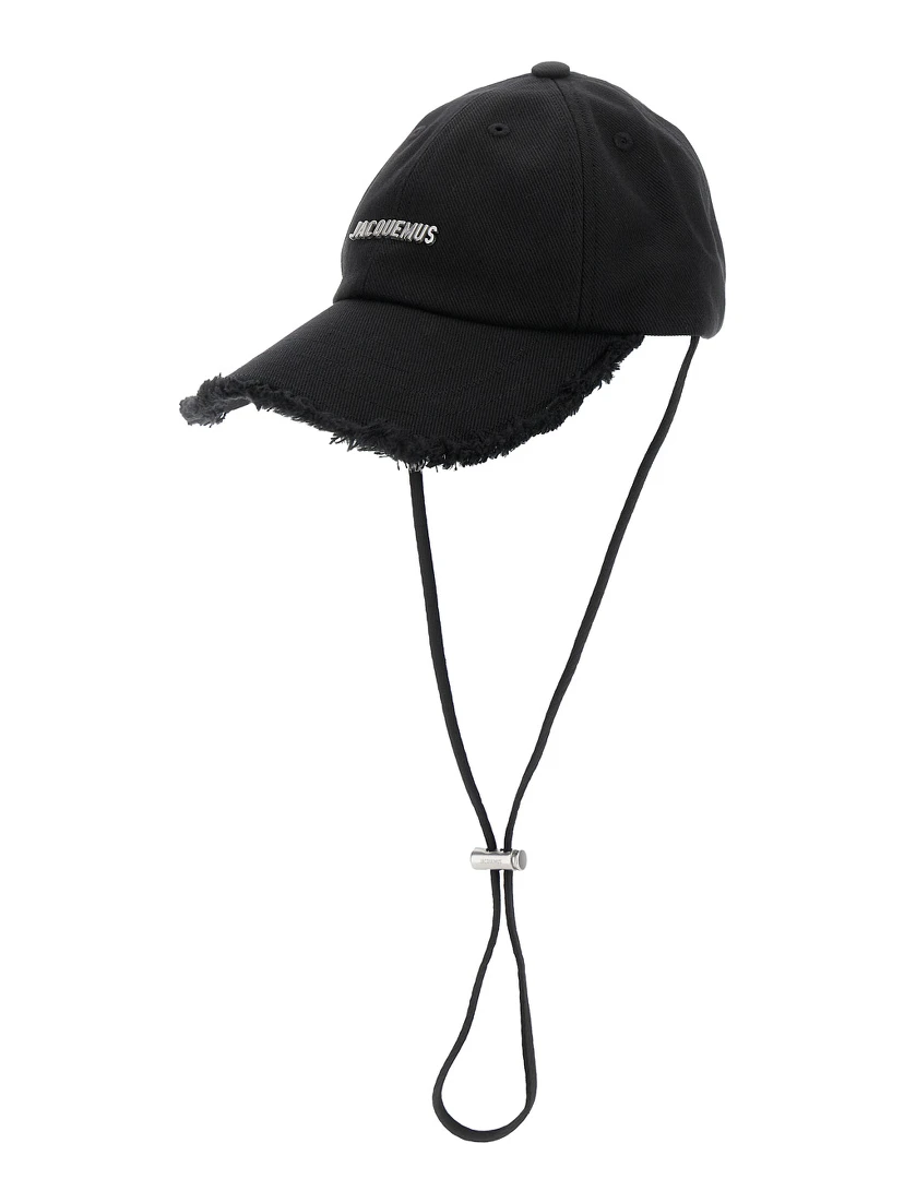 Cappello Le Casquette Artichaut con Coulisse in Cotone Nero Uomo