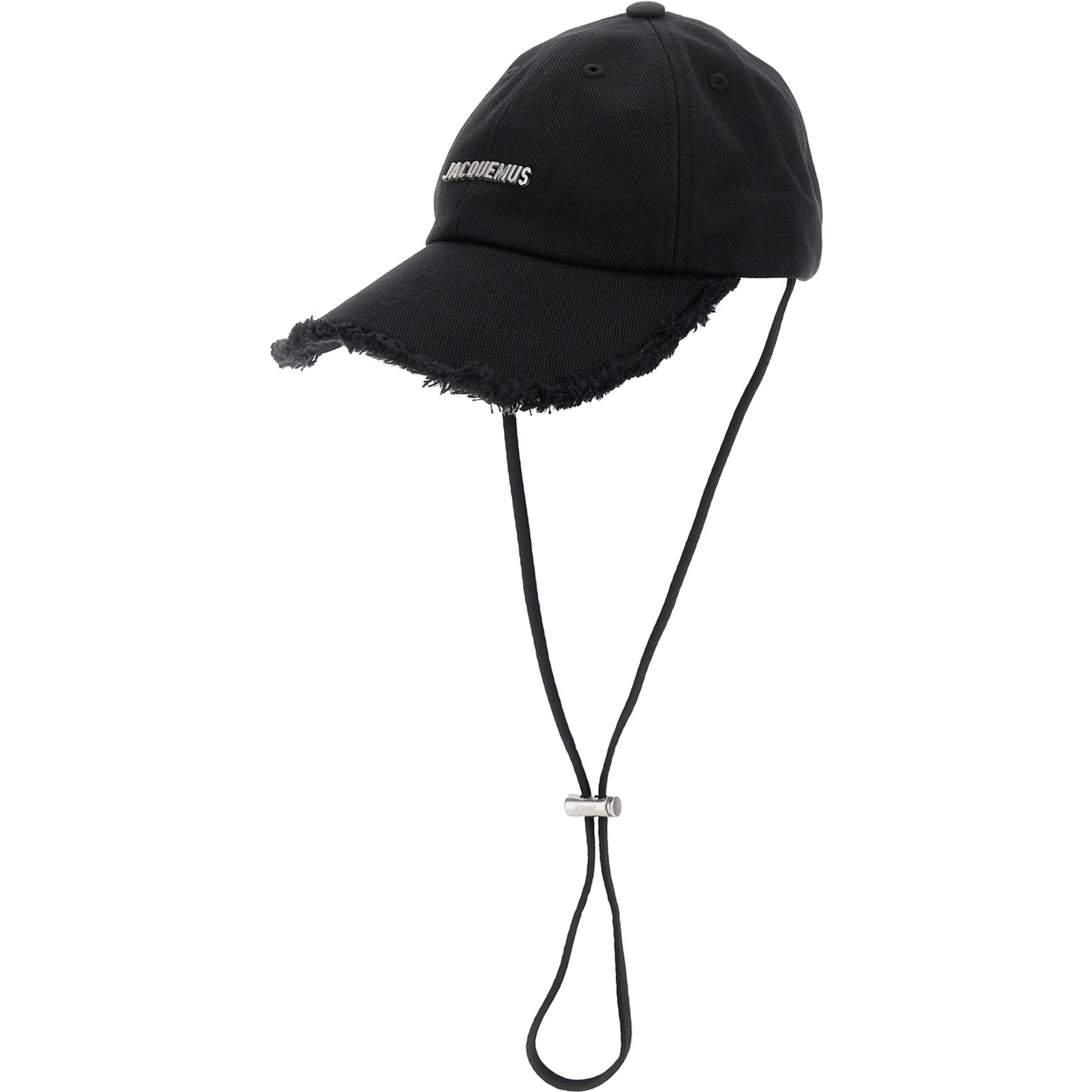 Cappello Le Casquette Artichaut con Coulisse in Cotone Nero Uomo