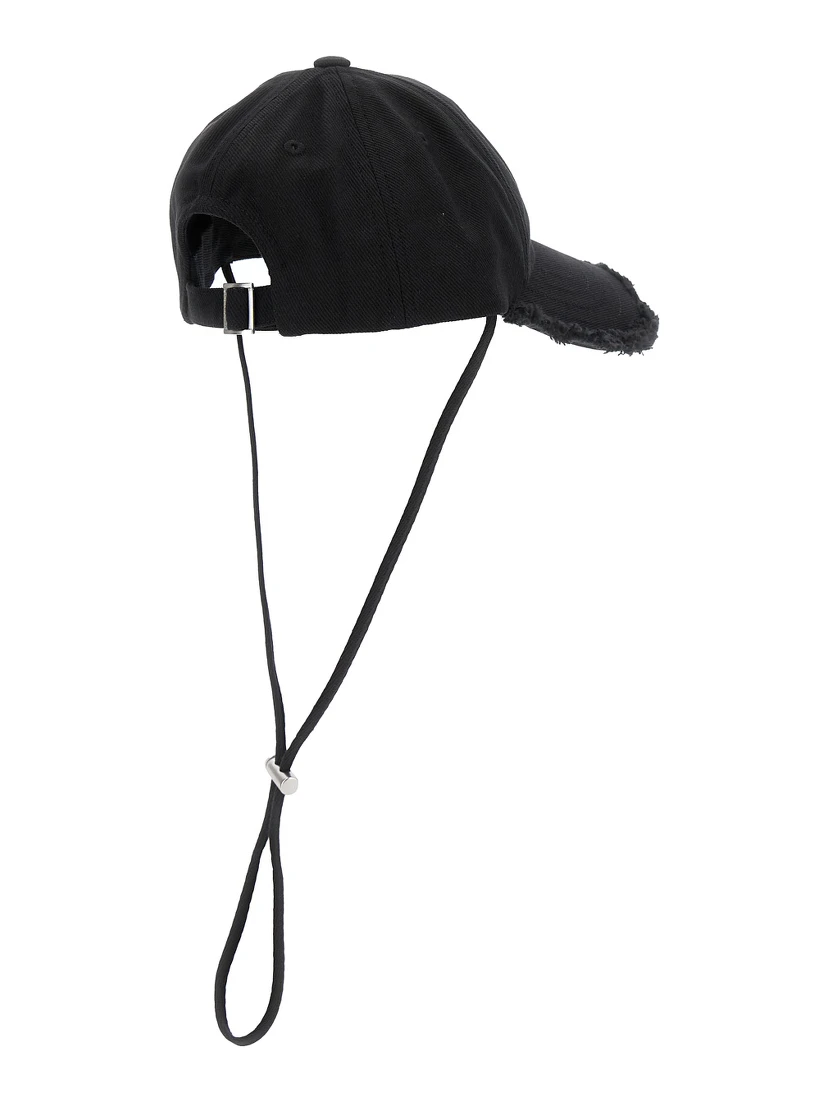 Cappello Le Casquette Artichaut con Coulisse in Cotone Nero Uomo