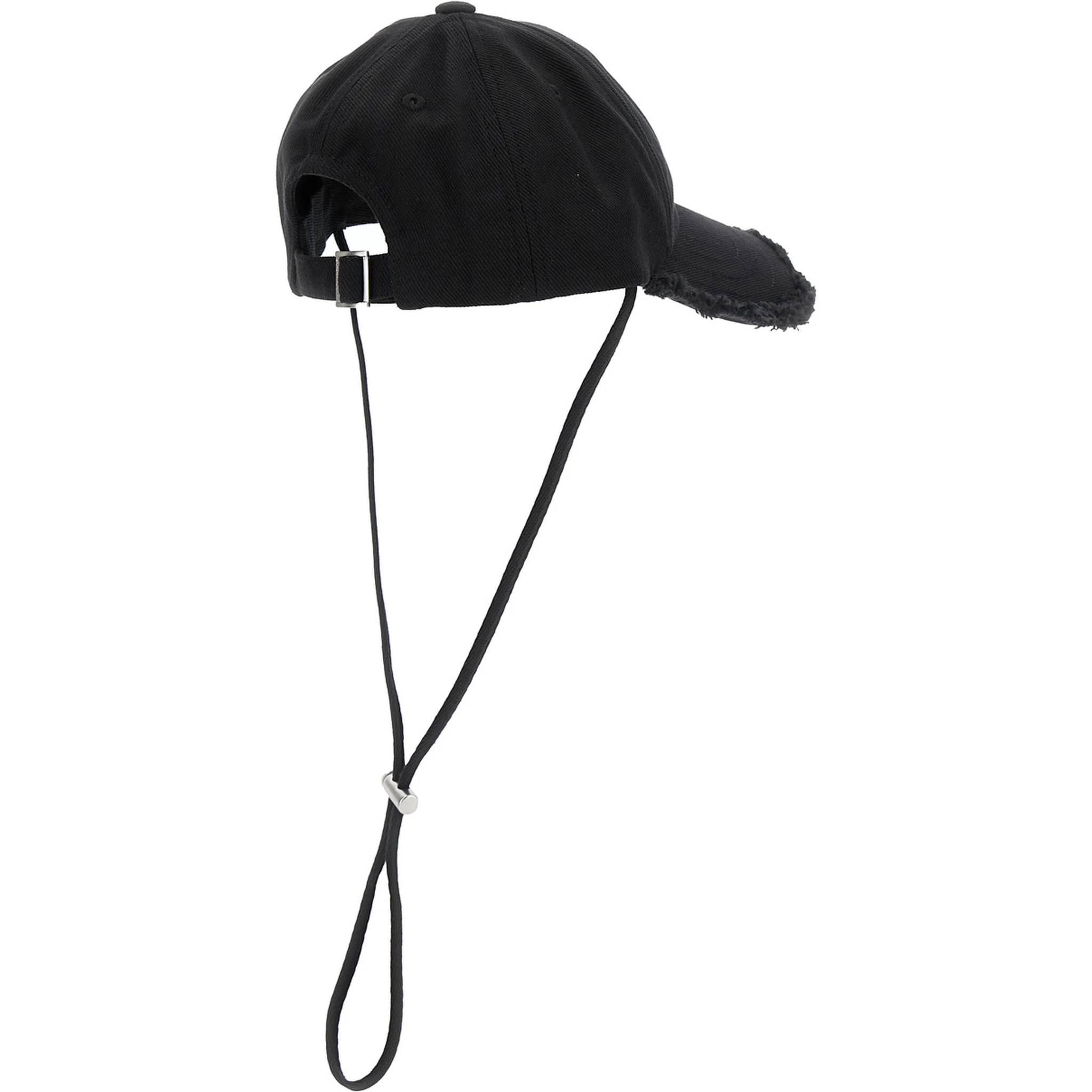 Cappello Le Casquette Artichaut con Coulisse in Cotone Nero Uomo