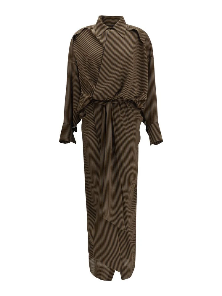 Multicolor Silk Casual Dress