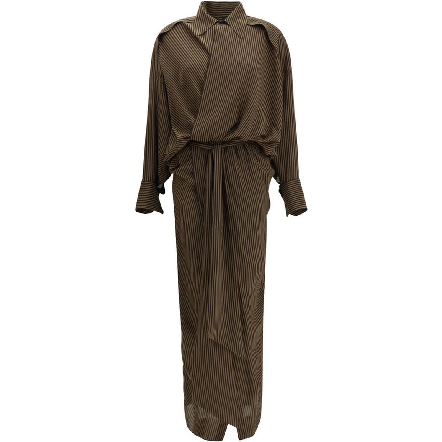 Multicolor Silk Casual Dress