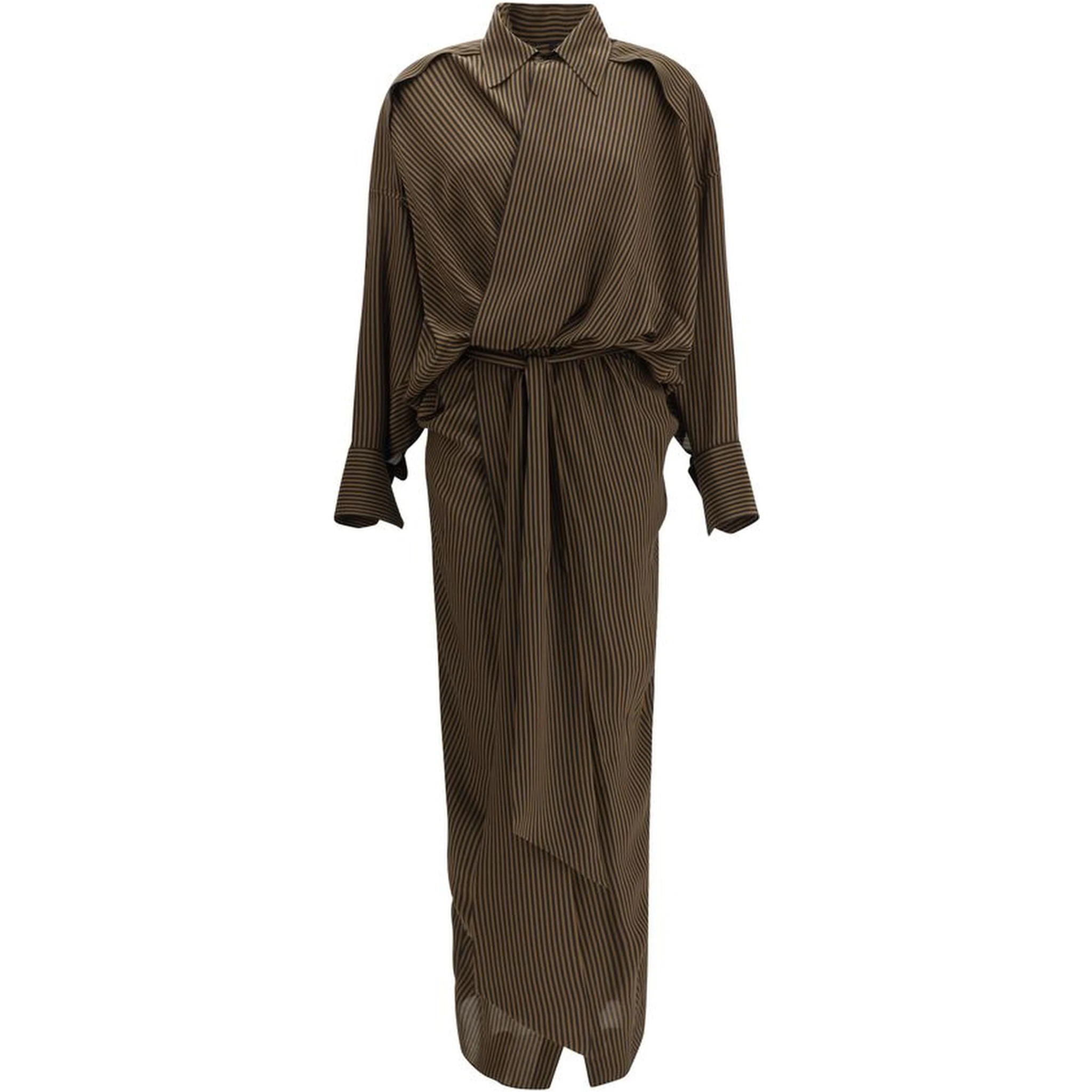 Multicolor Silk Casual Dress