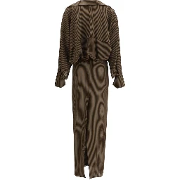 Multicolor Silk Casual Dress