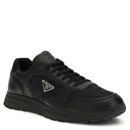 Black Recycled Polyamide Athletic Sneakers