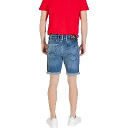 Blue Cotton Bermuda Shorts