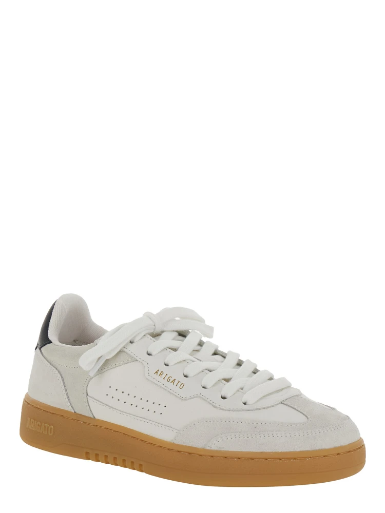 Dice T-Toe White Low Top Sneakers with Logo Patch on the Tongue and Logo Lettering on the Rear in Leather Woman