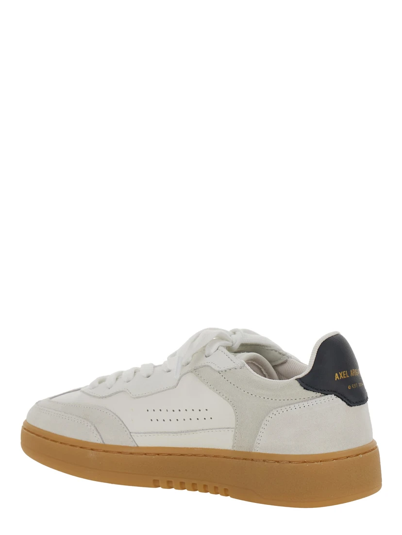 Dice T-Toe White Low Top Sneakers with Logo Patch on the Tongue and Logo Lettering on the Rear in Leather Woman