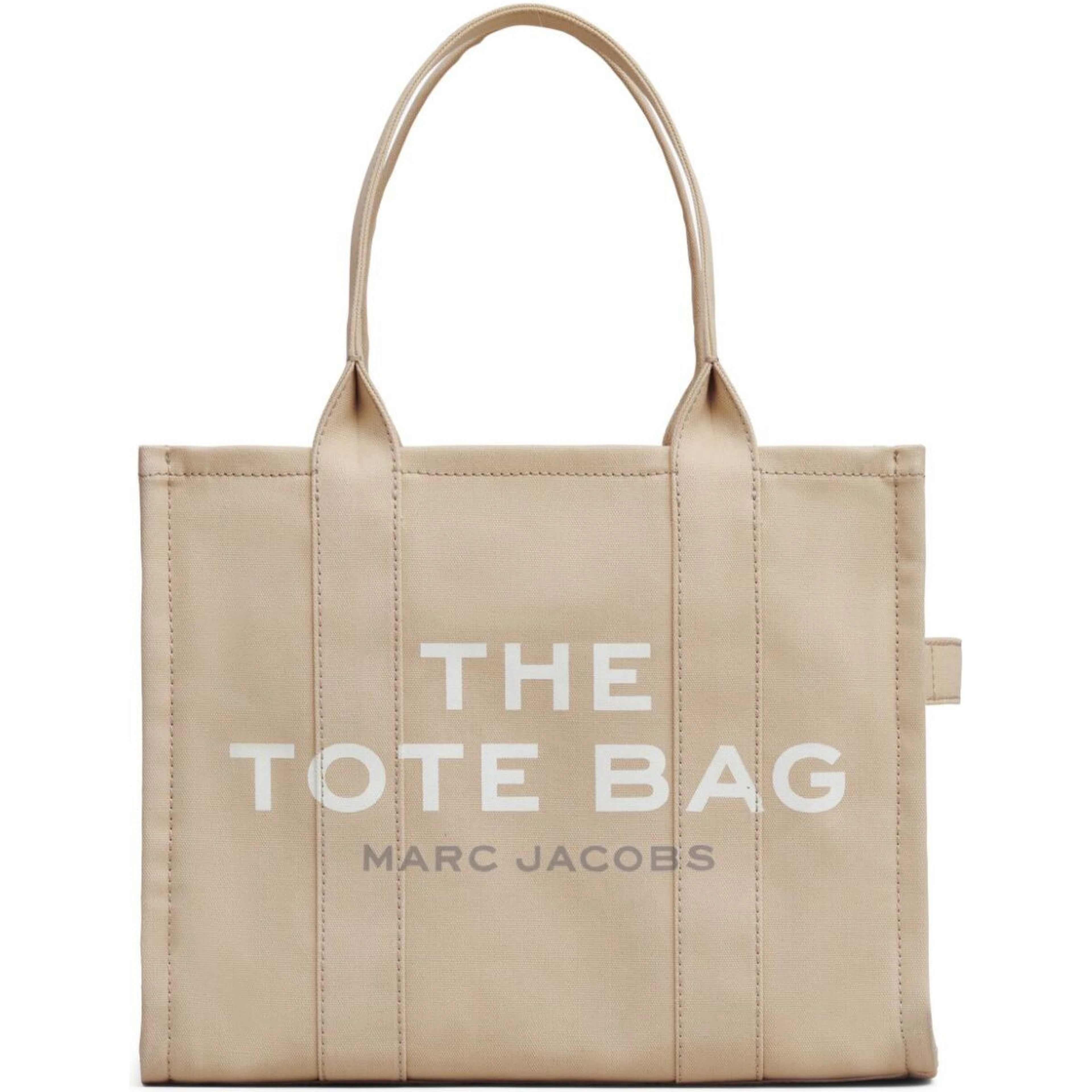 The Large Tote Beige Shoulder Bag with Contrasting Logo Print in Cotton Black Woman