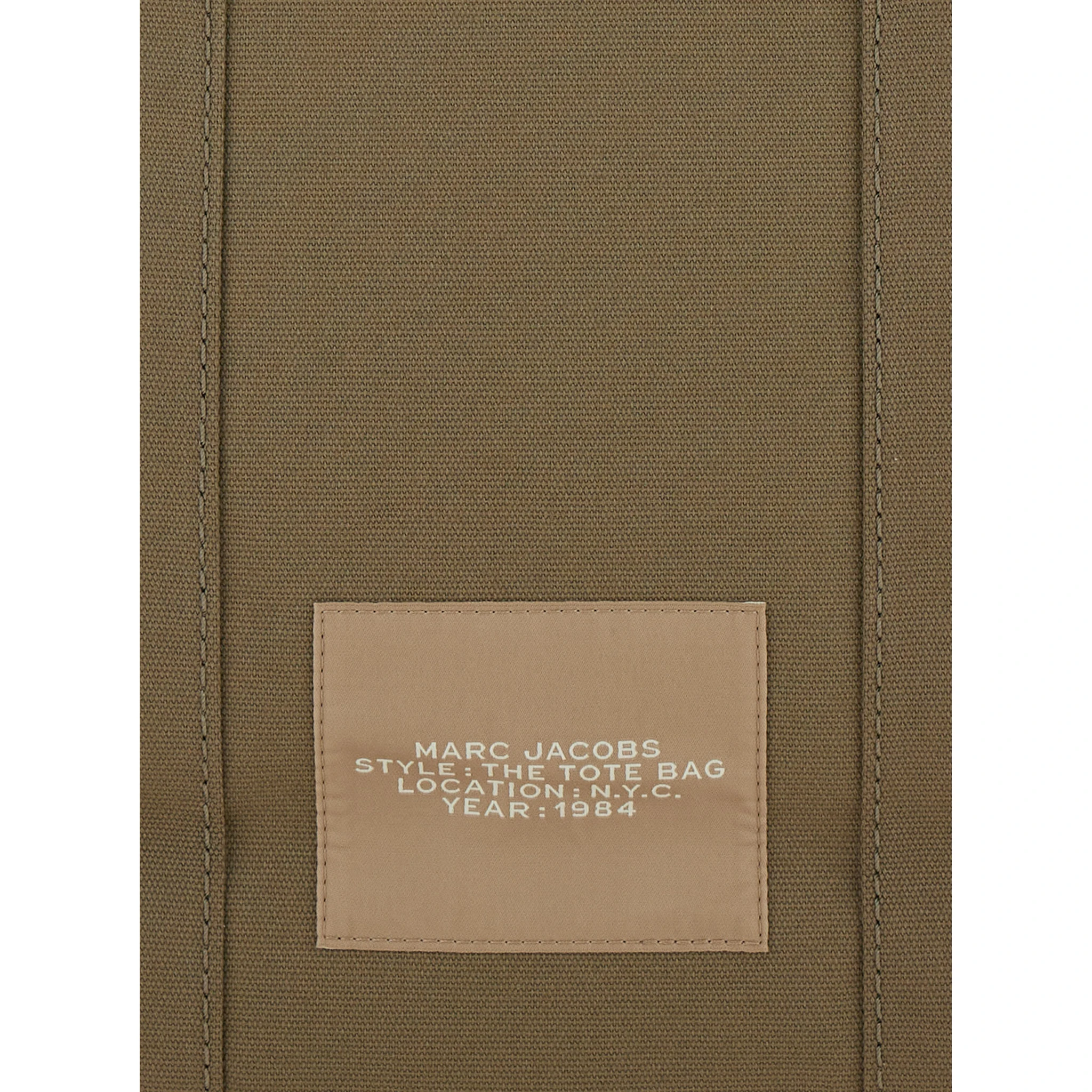 The Large Tote Green Tote Bag with Contrasting Logo Print in Cotton Black Woman