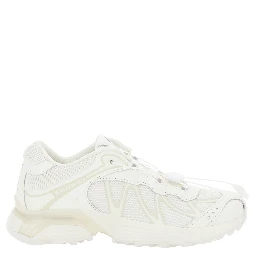 XT-Whisper White Sneakers with Printed Logo on the Side and Drawstring Closure in Fabric Unisex