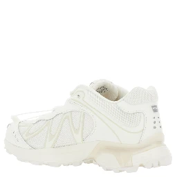 XT-Whisper White Sneakers with Printed Logo on the Side and Drawstring Closure in Fabric Unisex
