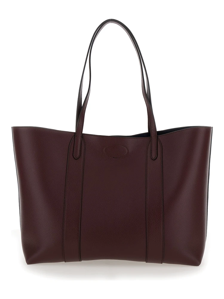 Bayswater Small Bordeaux Tote Bag with Postmans Lock Closure in Leather Woman alternative