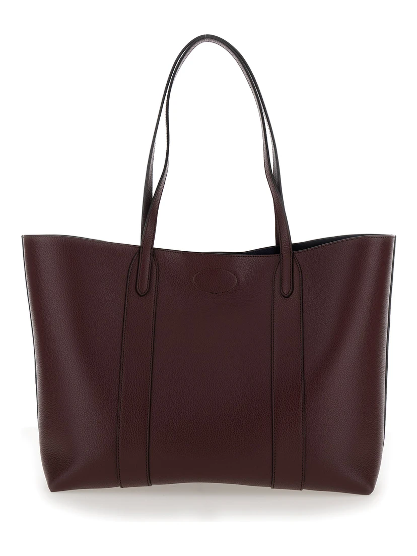 Bayswater Small Bordeaux Tote Bag with Postmans Lock Closure in Leather Woman