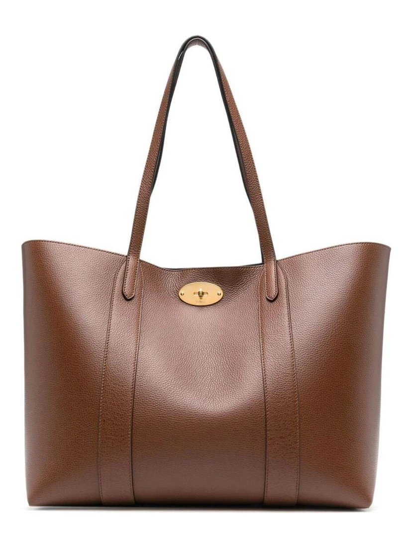 Brown Bayswater Hand bag with Flap Detail in Leather Woman