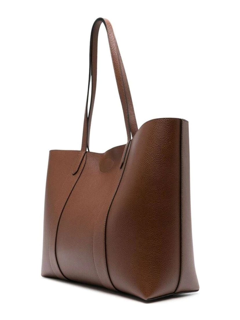 Brown Bayswater Hand bag with Flap Detail in Leather Woman