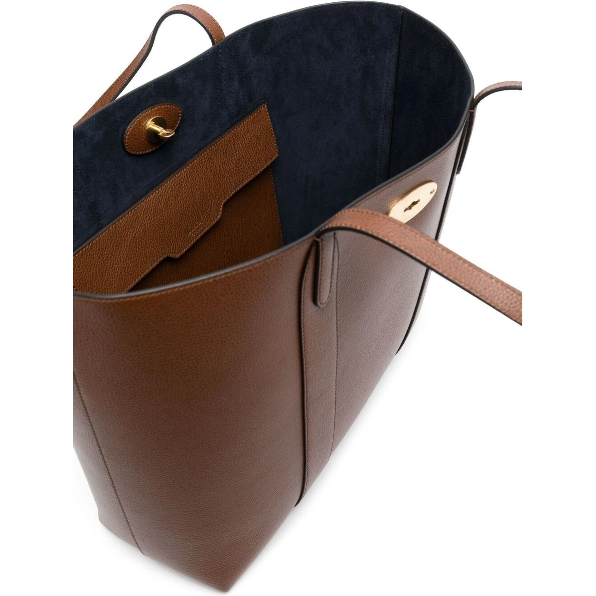 Brown Bayswater Hand bag with Flap Detail in Leather Woman