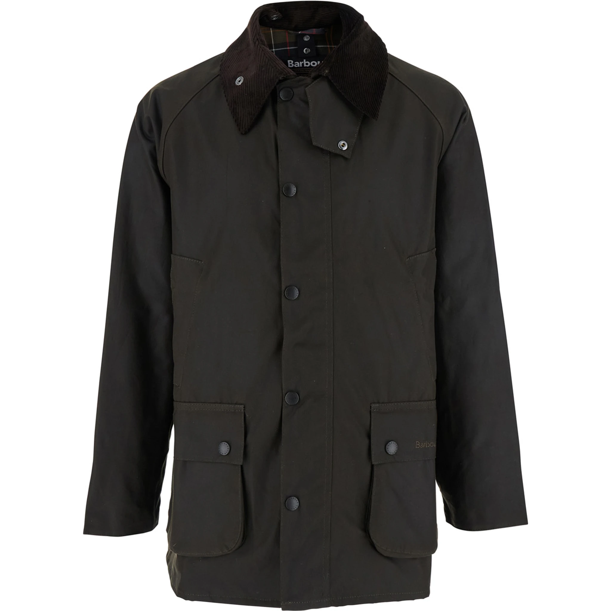 جاكيت بيديل الأخضر بشعار مطرز في الأمام مصنوع من قماش تقني رجالي