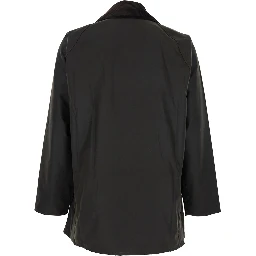 جاكيت بيديل الأخضر بشعار مطرز في الأمام مصنوع من قماش تقني رجالي