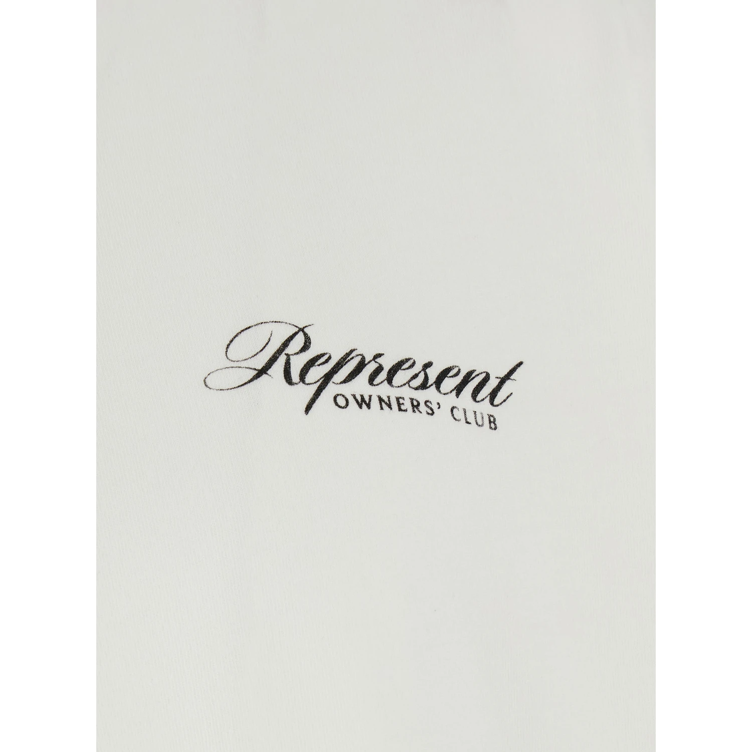 White Crewneck T-Shirt with with Front and Back Owners Club Print in Cotton Man